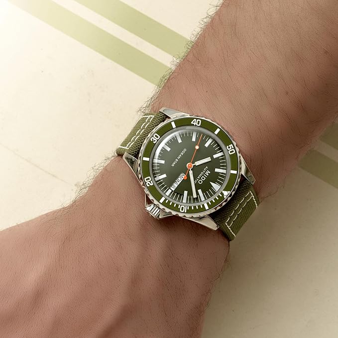 MIDO Ocean Star Tribute - Swiss Automatic Watch for Men - Green Dial - Case 40.5mm - M0268301809100