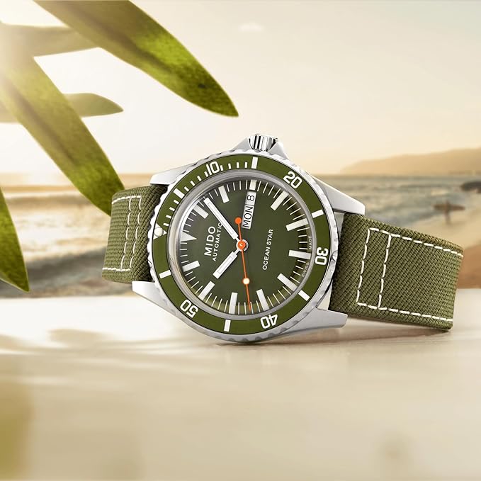 MIDO Ocean Star Tribute - Swiss Automatic Watch for Men - Green Dial - Case 40.5mm - M0268301809100